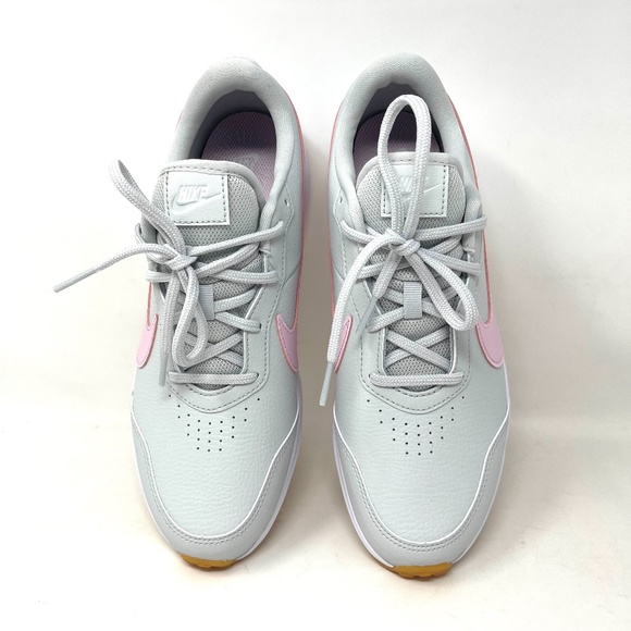💖MEGA SALE💖Nike Varsity Leather (GS) Grey Leather Pink Foam CN9146 006 Women - Picture 7 of 10